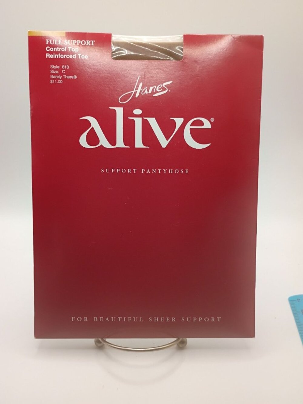 Hanes Alive Full Support Control Top Pantyhose Size C Barely There